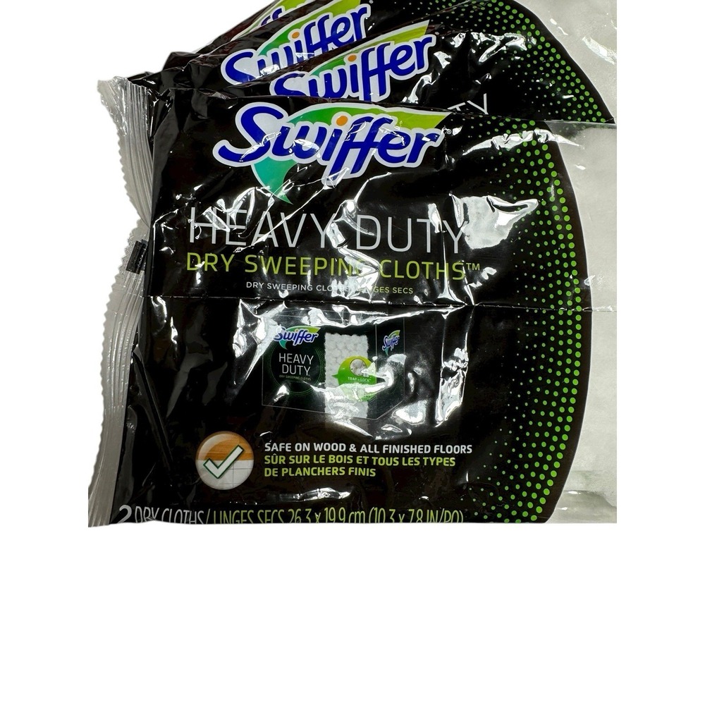swiffer heavy duty dry sweeping dust cloths 4 packs of 2 (8 total pads) - Picture 2 of 4